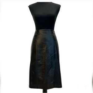 Danier Black Leather Pencil Skirt